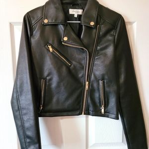 Moto fitted Leather Jacket